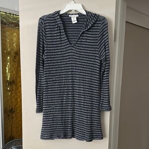 La Blanca blue and white Striped Swim Coverup